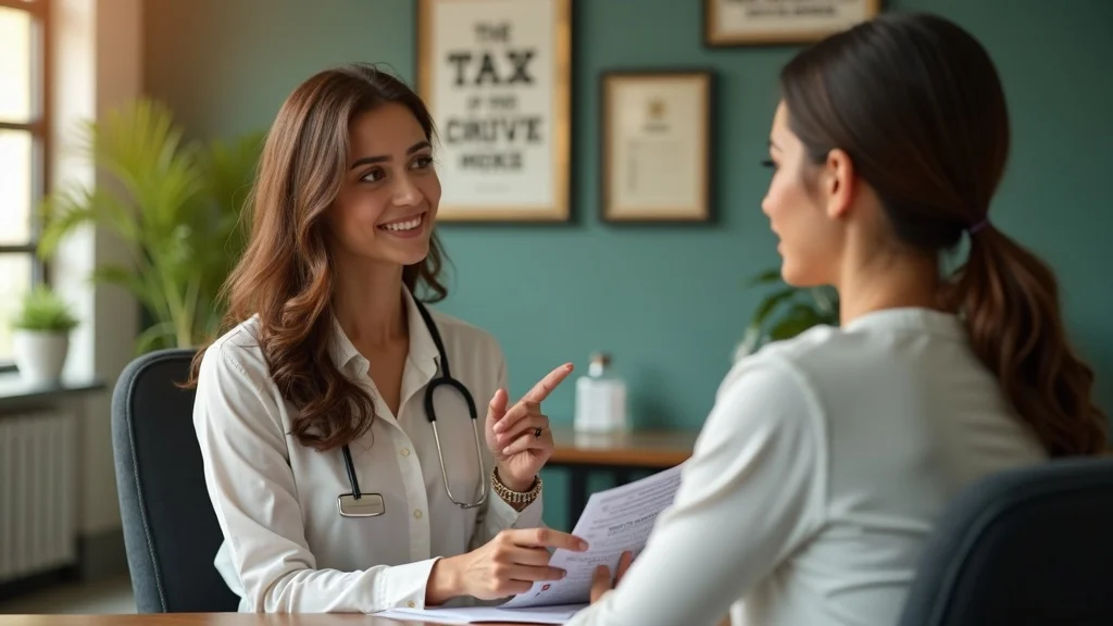 Confident tax consultant explaining the tax amendment process to a client in a CPA office