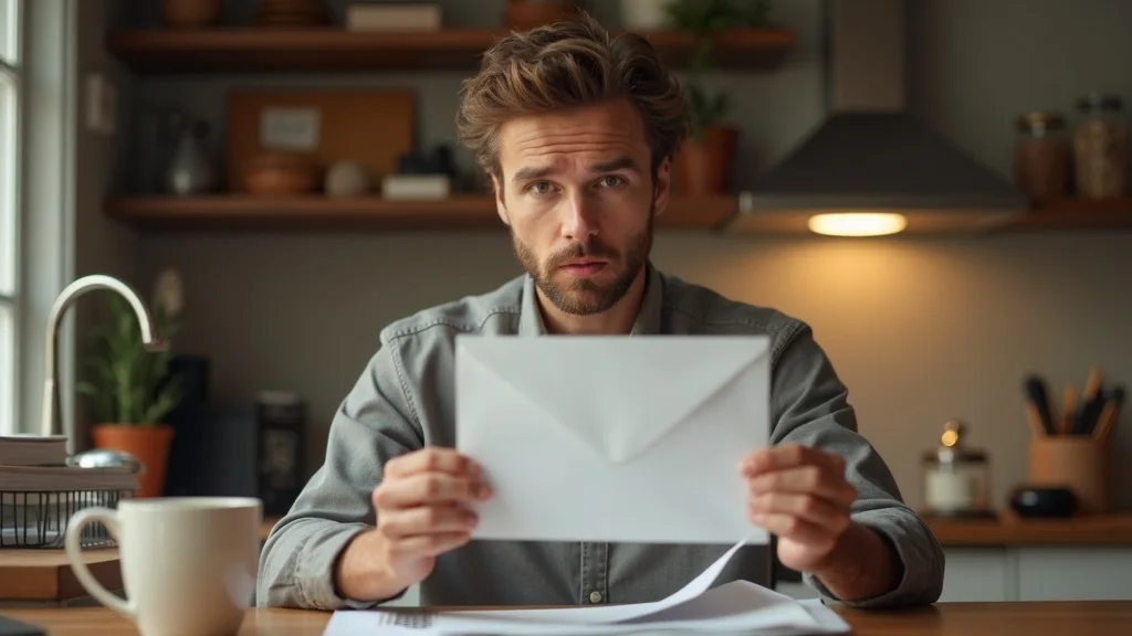 Concerned taxpayer receiving an IRS letter about tax mistakes