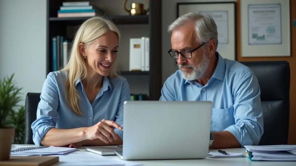 paying more in taxes - Tax consultant guides senior client through tax strategies, office with paperwork and financial tools