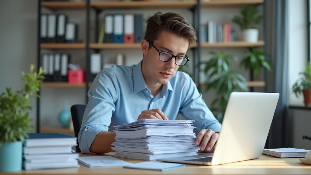 organize tax records workspace neat files labeled folders business owner tax documents sorted home office